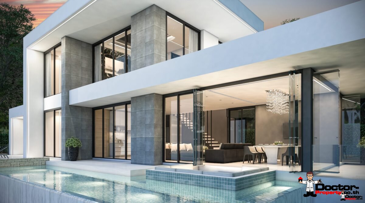 New 5 Bedroom Villa with Sea View in Chaweng Noi - Koh Samui / Thailand - for sale