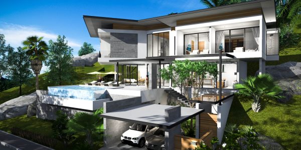 4 Bedroom Villa with sea view Chaweng Noi Koh Samui for sale