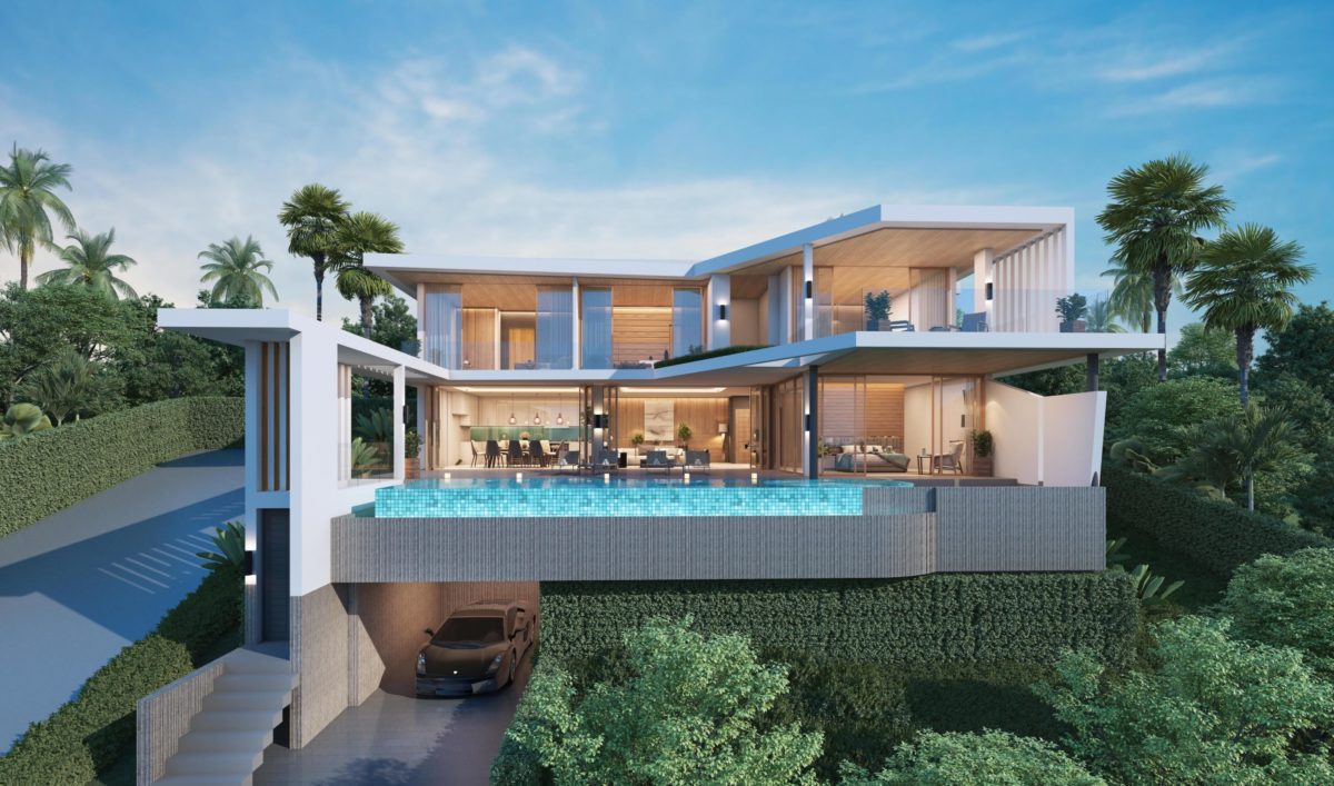 New 4 Bedroom Pool Villa with Sea View - Bo Phut, Koh Samui - For Sale