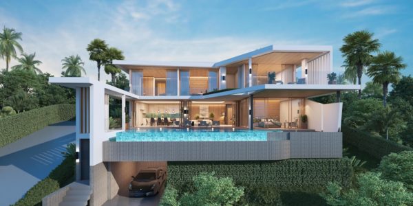 New 4 Bedroom Pool Villa with Sea View - Bo Phut, Koh Samui - For Sale