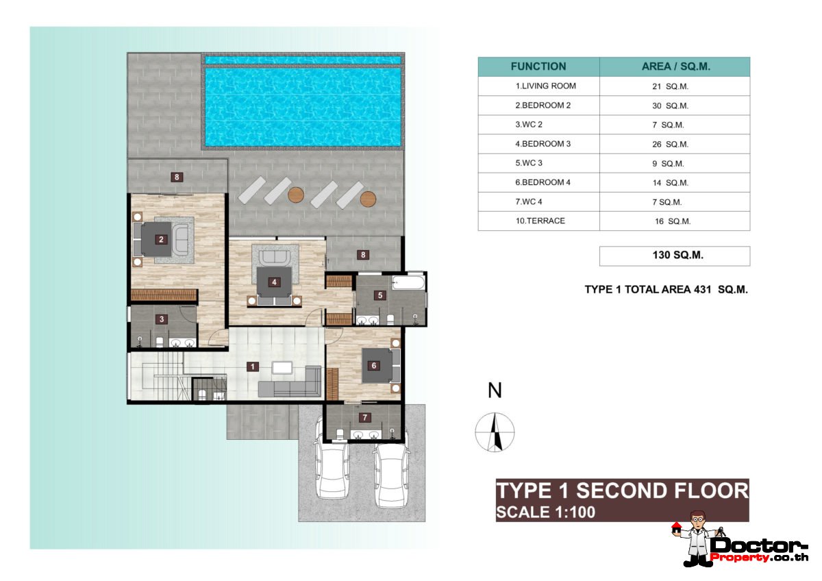 Villa Type 1, Second Floor