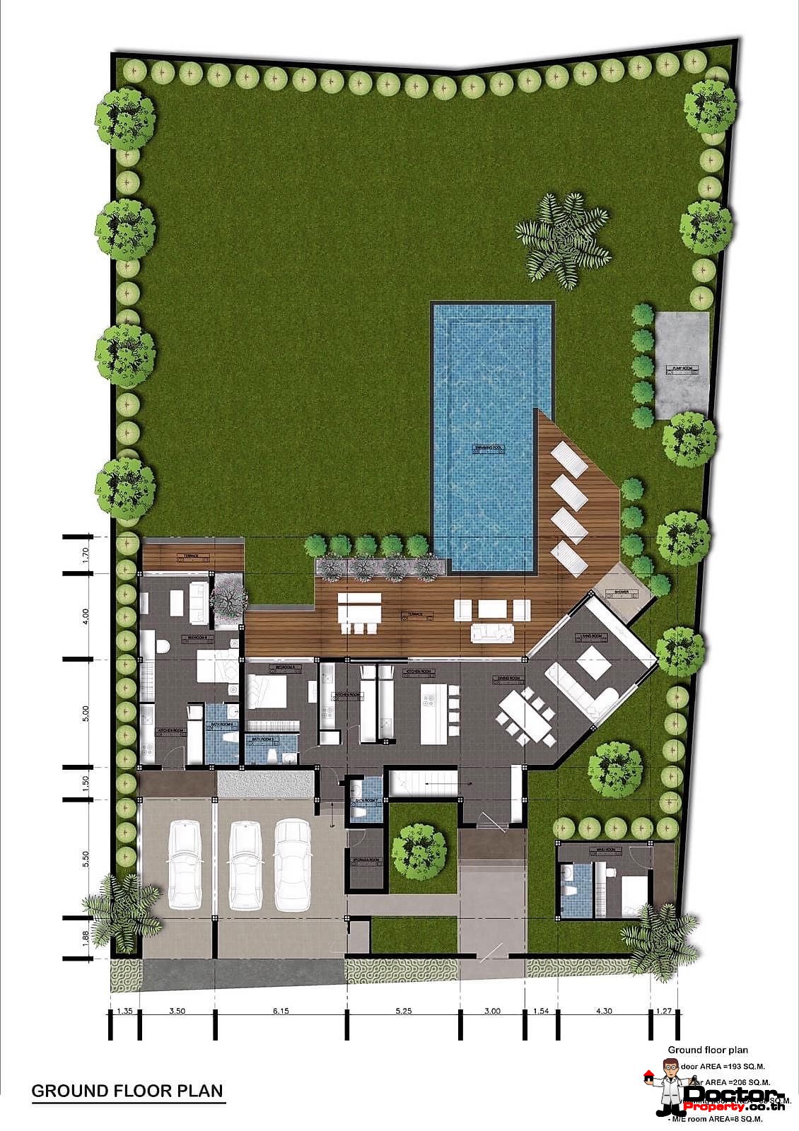 New 7 Bedroom Pool Villa - Laguna Golf Course - Bang Tao Beach - Phuket West - for sale-Floorplan