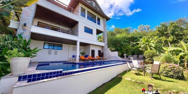 Beachside 5-Bedroom Sea View Villa - Bang Rak - Koh Samui - for sale