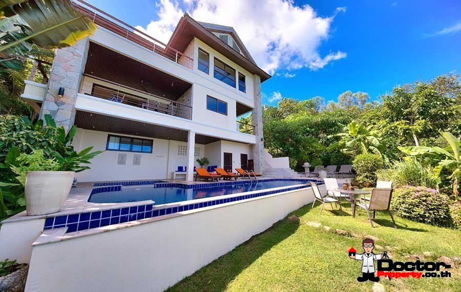 Beachside 5-Bedroom Sea View Villa - Bang Rak - Koh Samui - for sale