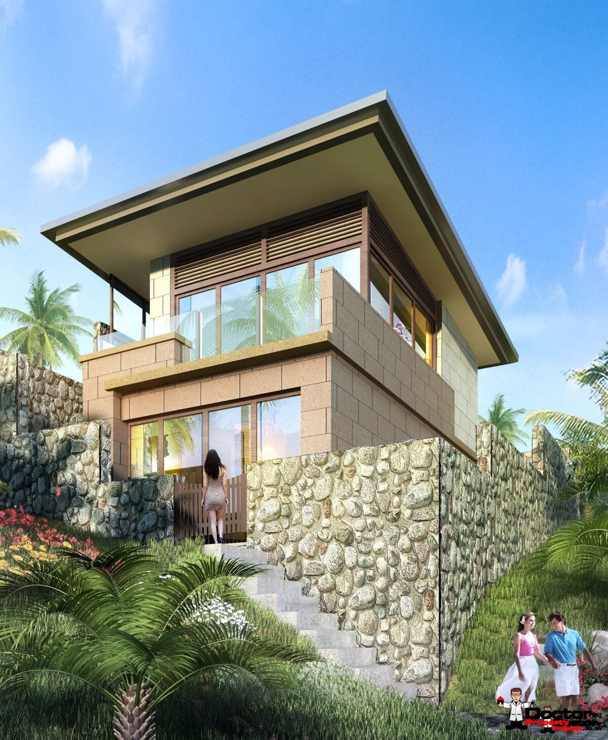 New 1 Bedroom Villa with Seaview - Chaweng Noi, Koh Samui -For Sale