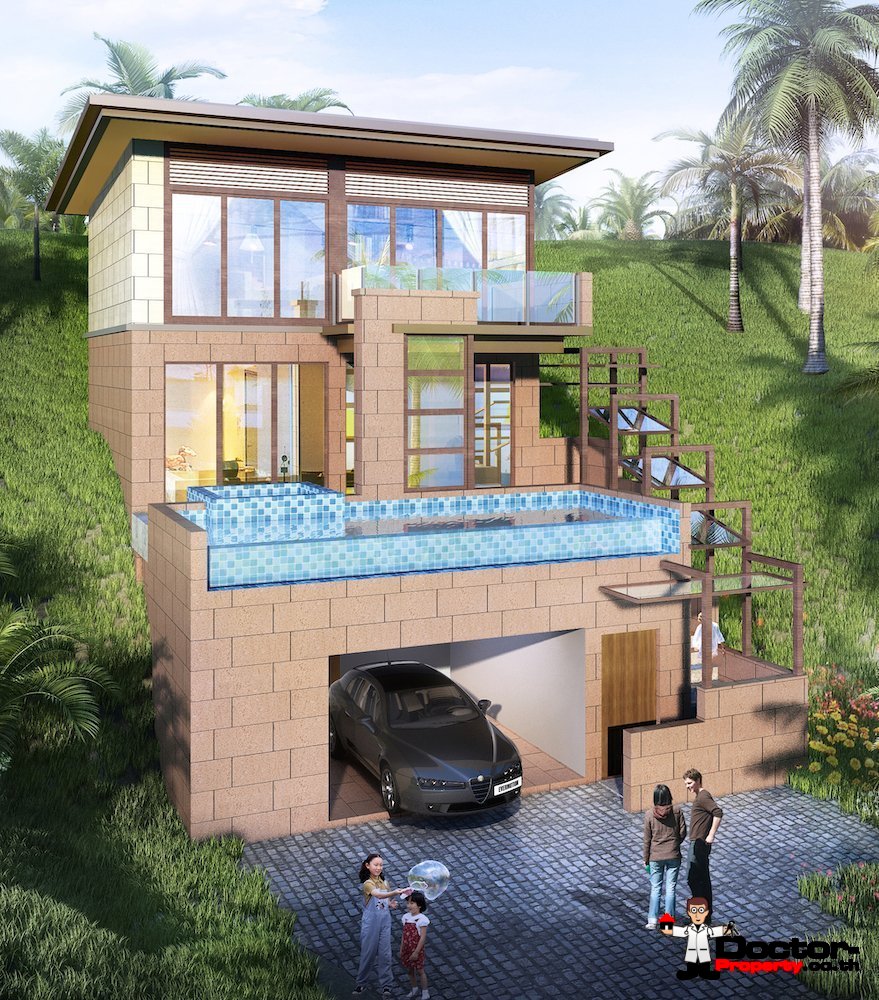 New 2 Bedroom Villa with Seaview - Chaweng Noi, Koh Samui - For Sale