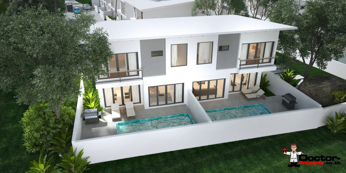 New 3 bedroom Pool Villas with Sea View in Plai Laem - Koh Samui