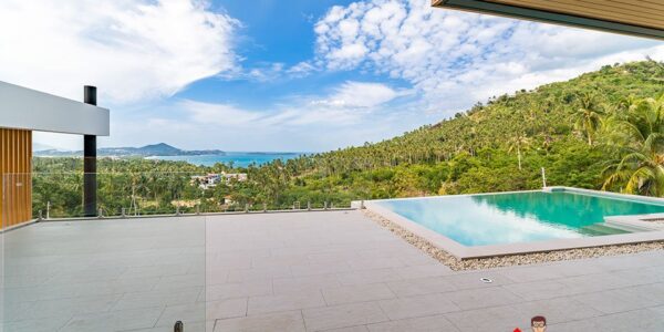 New 3 Bedroom Villa with Sea View in Chaweng Noi - Koh Samui - For Sale