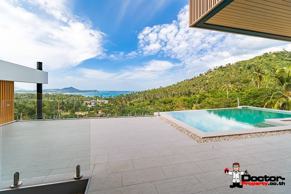 New 3 Bedroom Villa with Sea View in Chaweng Noi - Koh Samui - For Sale