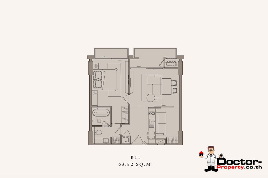 Apartment_for_sale_Bangkok_Sukhumvit61_Floorplan_1Bed_63,52sqm