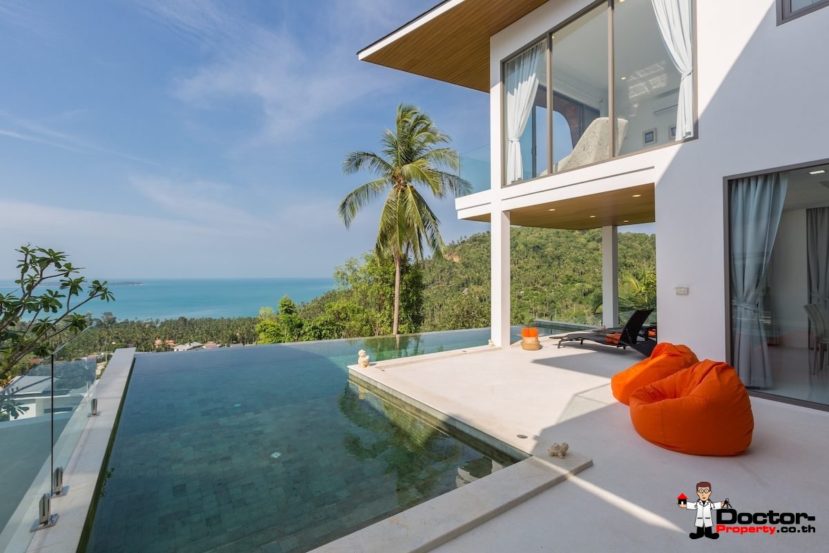 3 Bedroom Pool Villa with Sea Views - Chaweng Noi, Koh Samui - For Sale