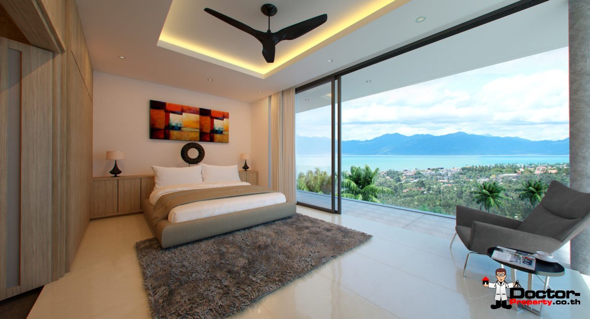 New 3 Bedroom Pool Villa With Sea Views - Bo Phut, Koh Samui - For Sale