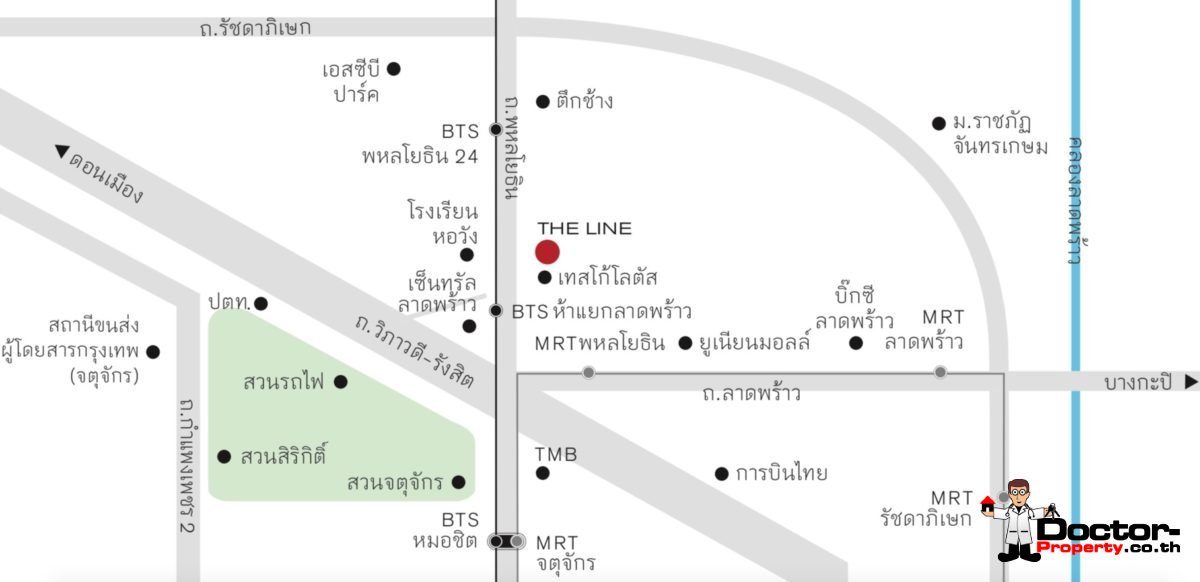 Apartment_for_sale_The_Line_Phahonyothin_Park_Bangkok_location