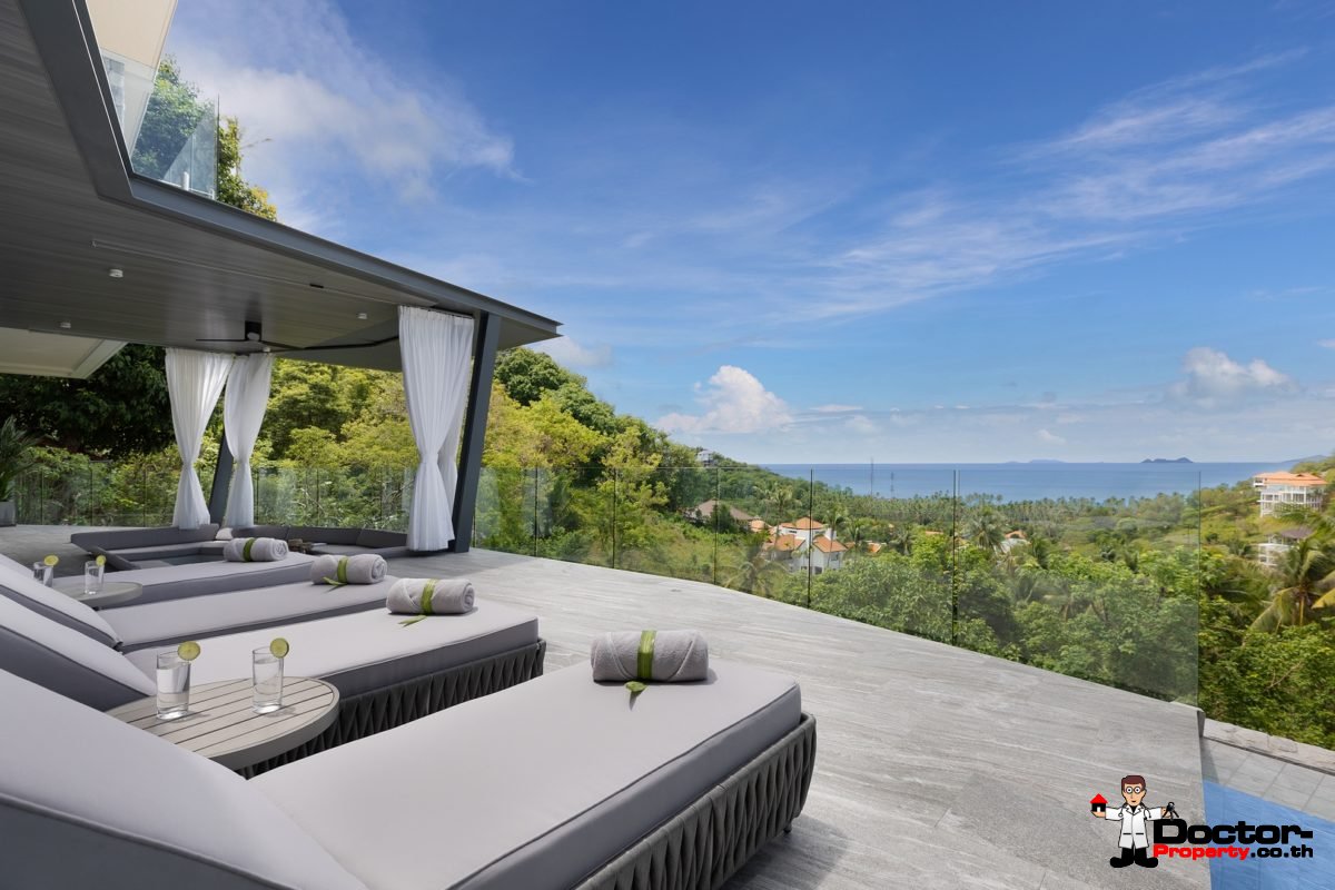 New 4 Bedroom Villa with Sea View in Bang Por - Koh Samui - For Sale