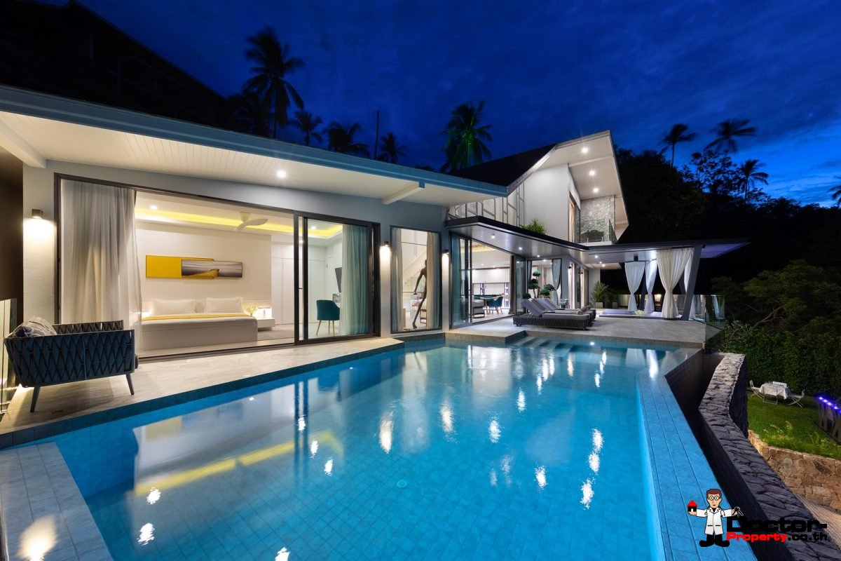 New 4 Bedroom Villa with Sea View in Bang Por - Koh Samui - For Sale