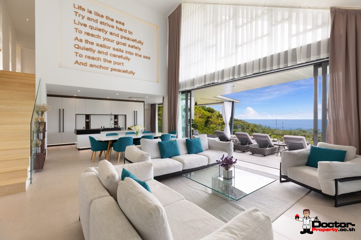 New 4 Bedroom Villa with Sea View in Bang Por - Koh Samui - For Sale