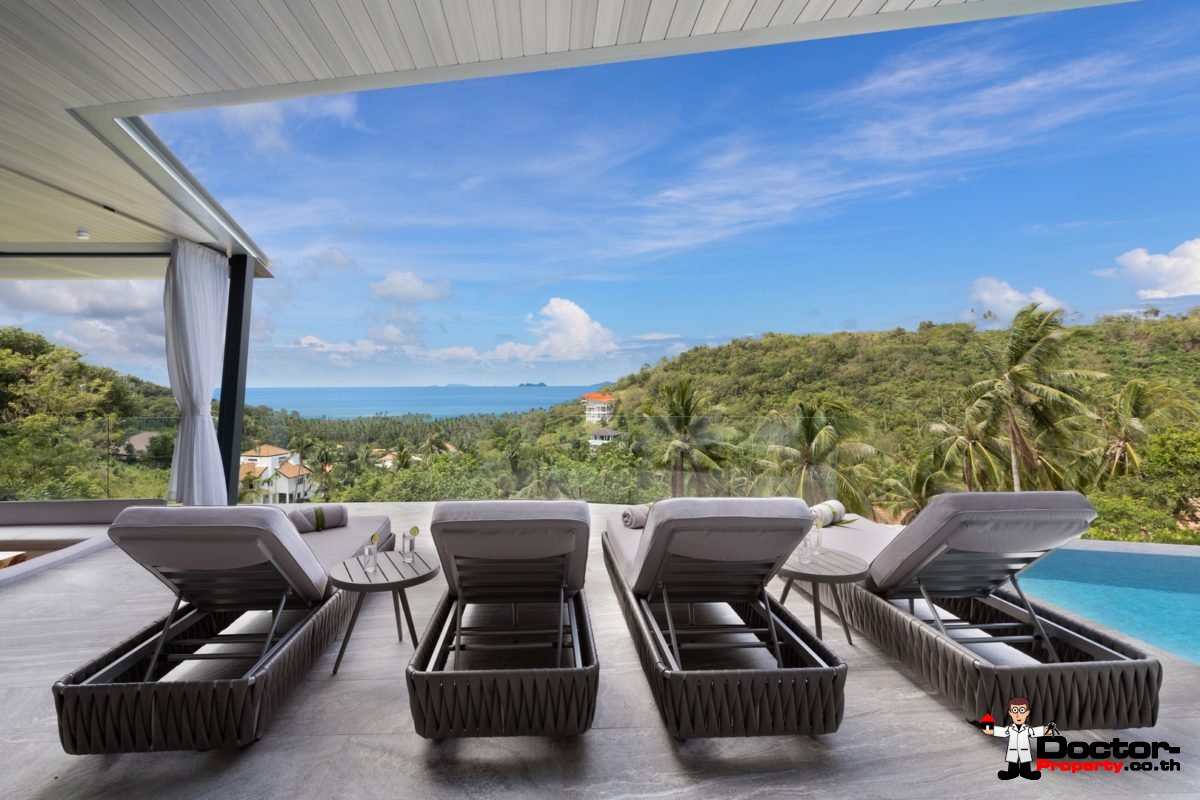 New 4 Bedroom Villa with Sea View in Bang Por - Koh Samui - For Sale