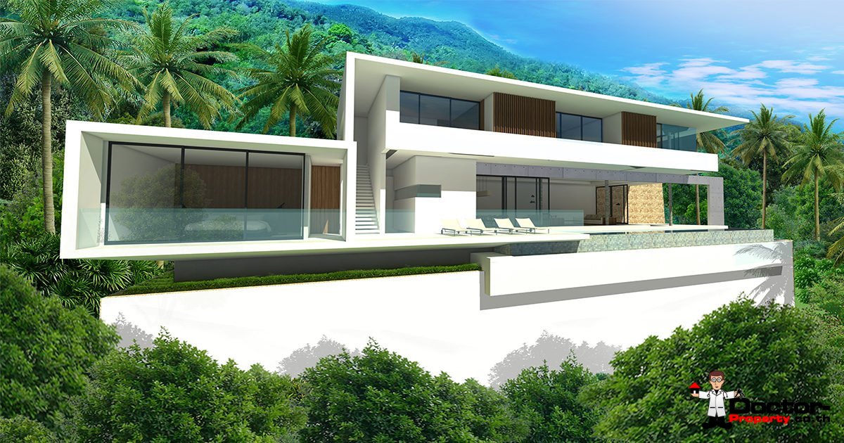4 Bedroom Seaview Villas in Bang Rak, Koh Samui - For Sale