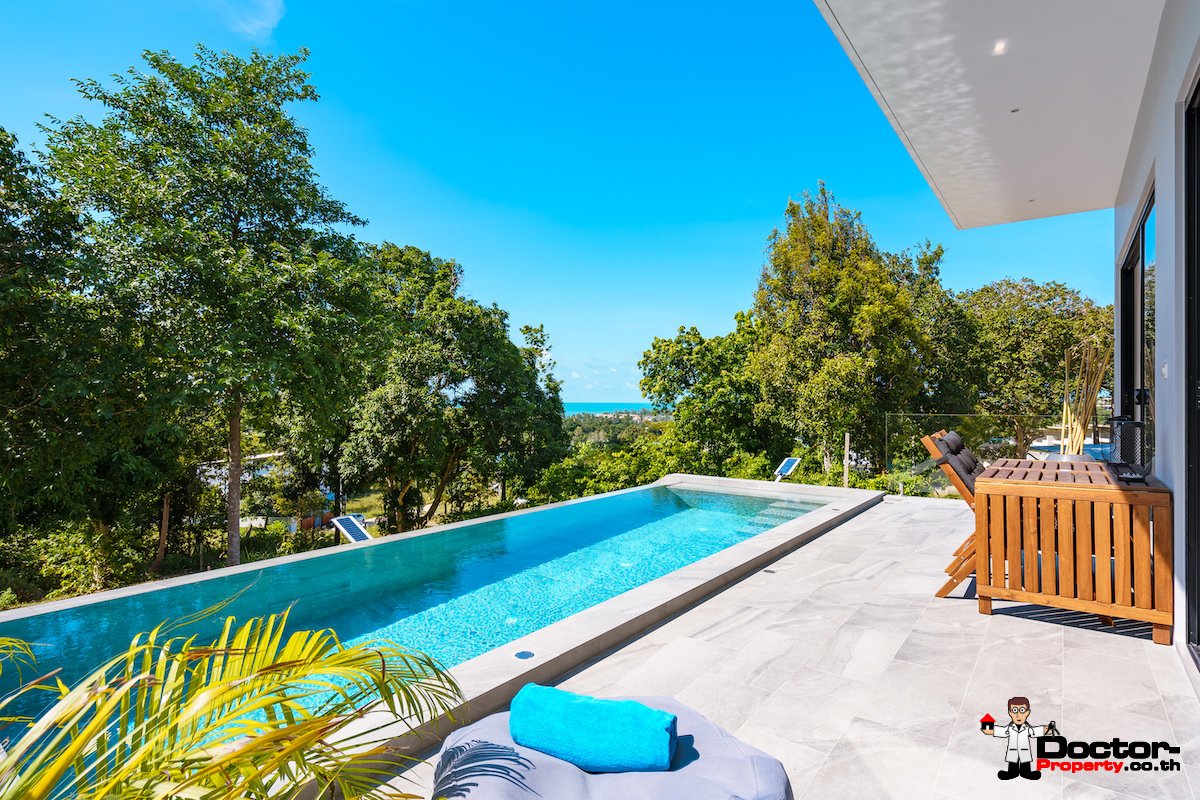 New 3 Bedroom Villa with Sea View Plai Laem - Koh Samui - For Sale