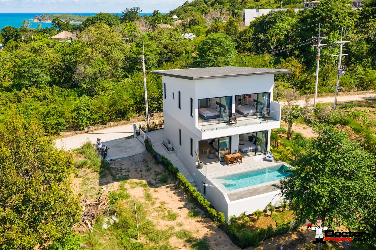 New 3 Bedroom Villa with Sea View Plai Laem - Koh Samui - For Sale
