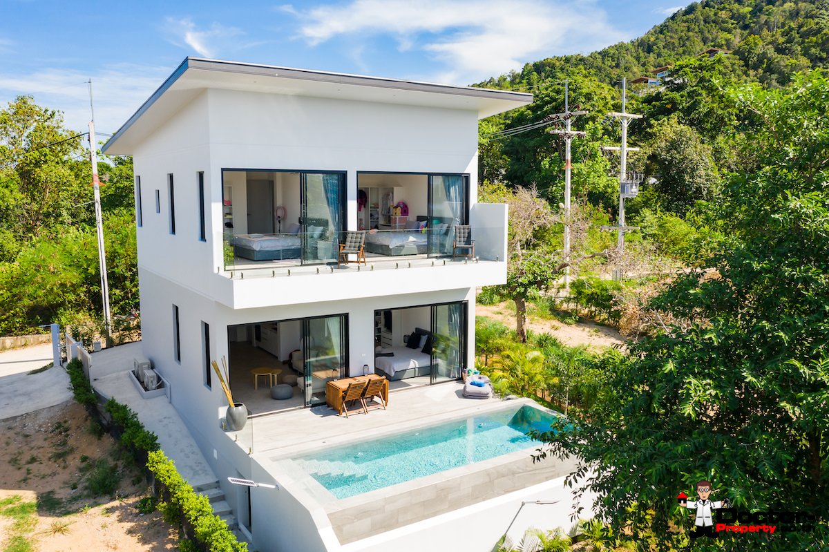 New 3 Bedroom Villa with Sea View Plai Laem - Koh Samui - For Sale