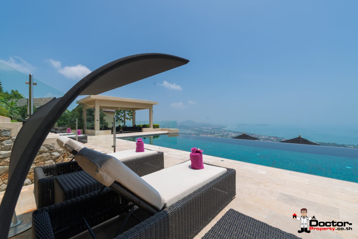 Luxurious 5 Bed Pool Villa with Sea View - Chaweng Noi, Koh Samui - For Sale