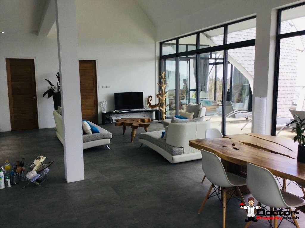 3 Bedroom Pool Villa with Sea View - Chaweng Noi, Koh Samui - For Sale