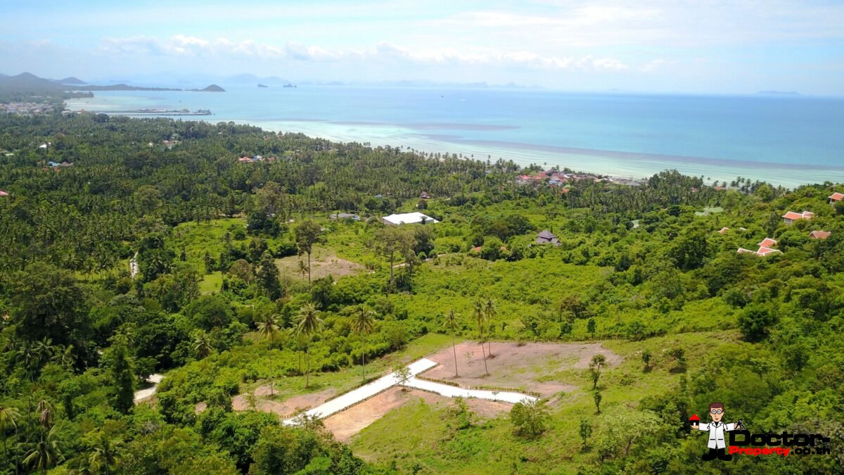 Serviced Sea View Plots, 670m² to 1,100m² – Angthong, Koh Samui – For Sale