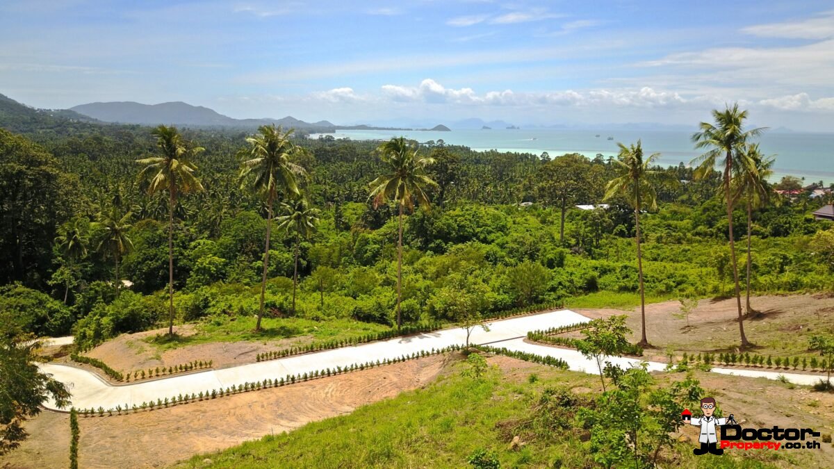 Serviced Sea View Plots, 670m² to 1,100m² – Angthong, Koh Samui – For Sale