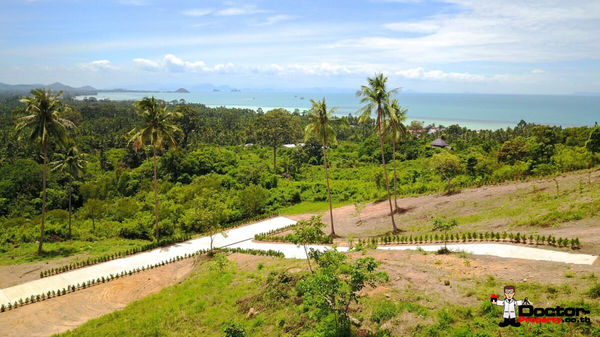 Serviced Sea View Plots, 670m² to 1,100m² – Angthong, Koh Samui – For Sale