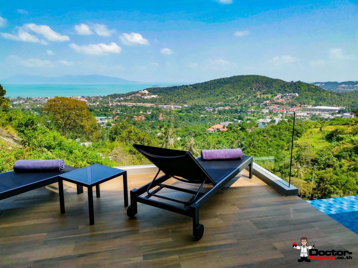 New 3 Bedroom Villa with Sea View in BoPhut - Koh Samui - For Sale