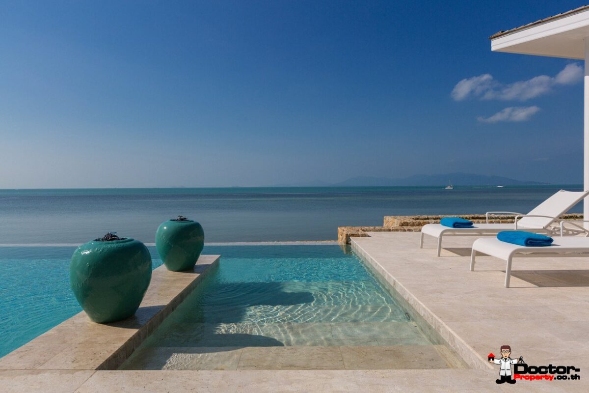 Beachfront Modern 4 Bed Villa, Infinity Pool - Bang Rak, Koh Samui - For Sale
