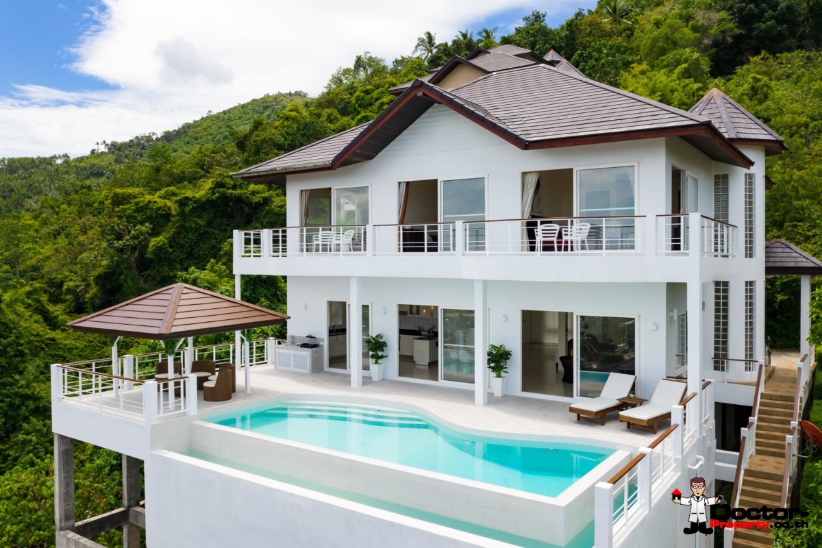 4 Bedroom Villa with Pool, Sea View - Bo Phut, Koh Samui - For Sale