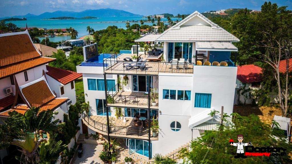 6 Bedroom Villa with Sea View - Bang Rak - Koh Samui - for sale