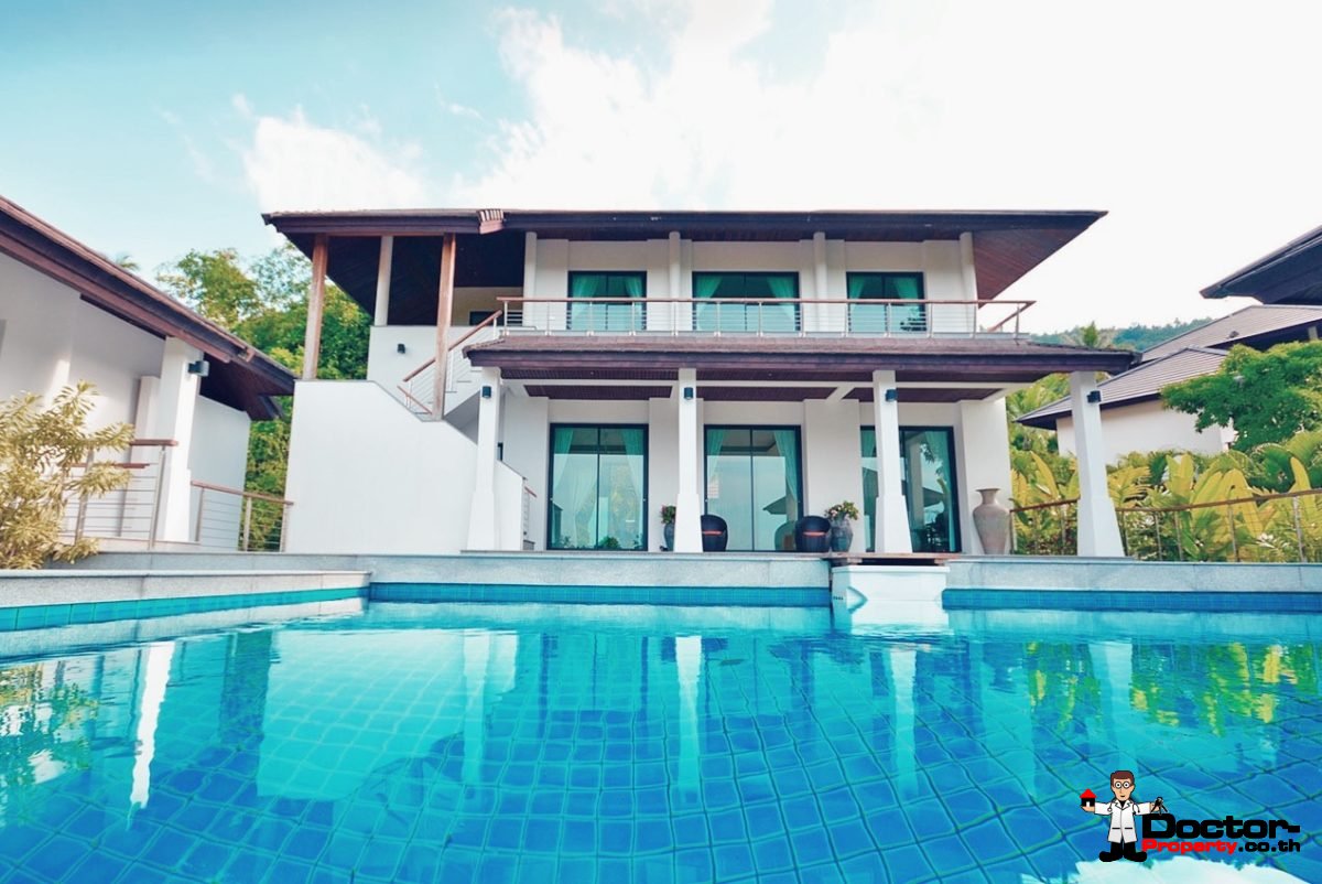 3 Bedroom Pool Villa with Sea view - Mae Nam, Koh Samui - For Sale