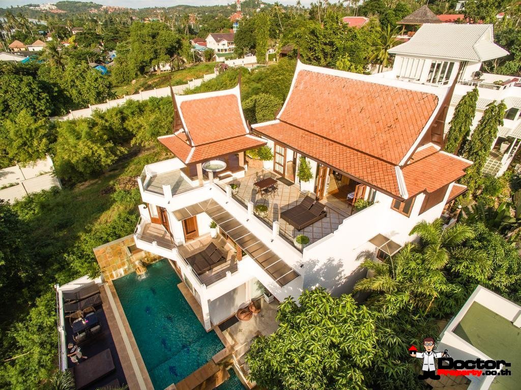 Traditional 6 Bedroom Villa with Sea View - Bang Rak - Koh Samui