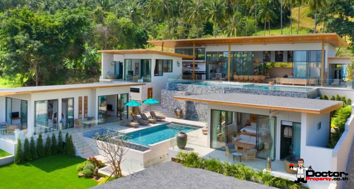 Luxury 6 Bedroom Sea View Villa - Chaweng - Koh Samui - for sale