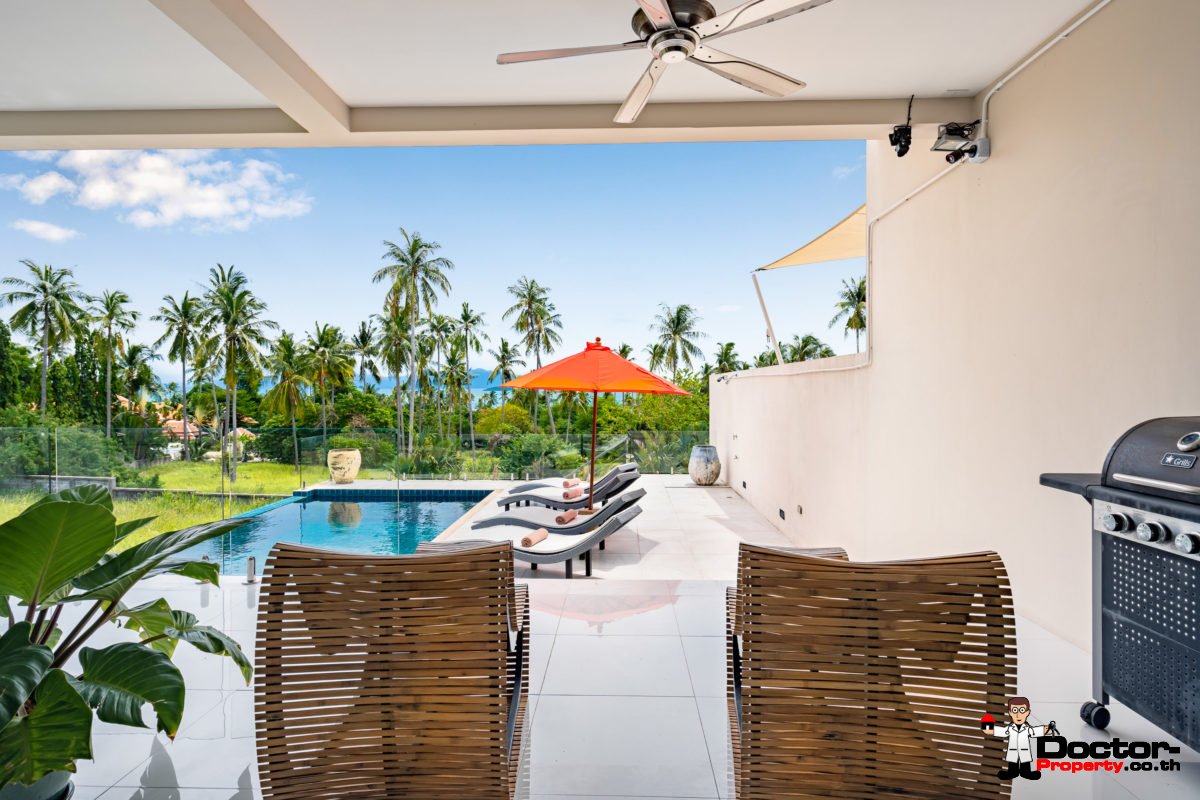 3 Bedroom Twin Villa, Sea View, Pool - Bang Rak, Koh Samui - For Sale