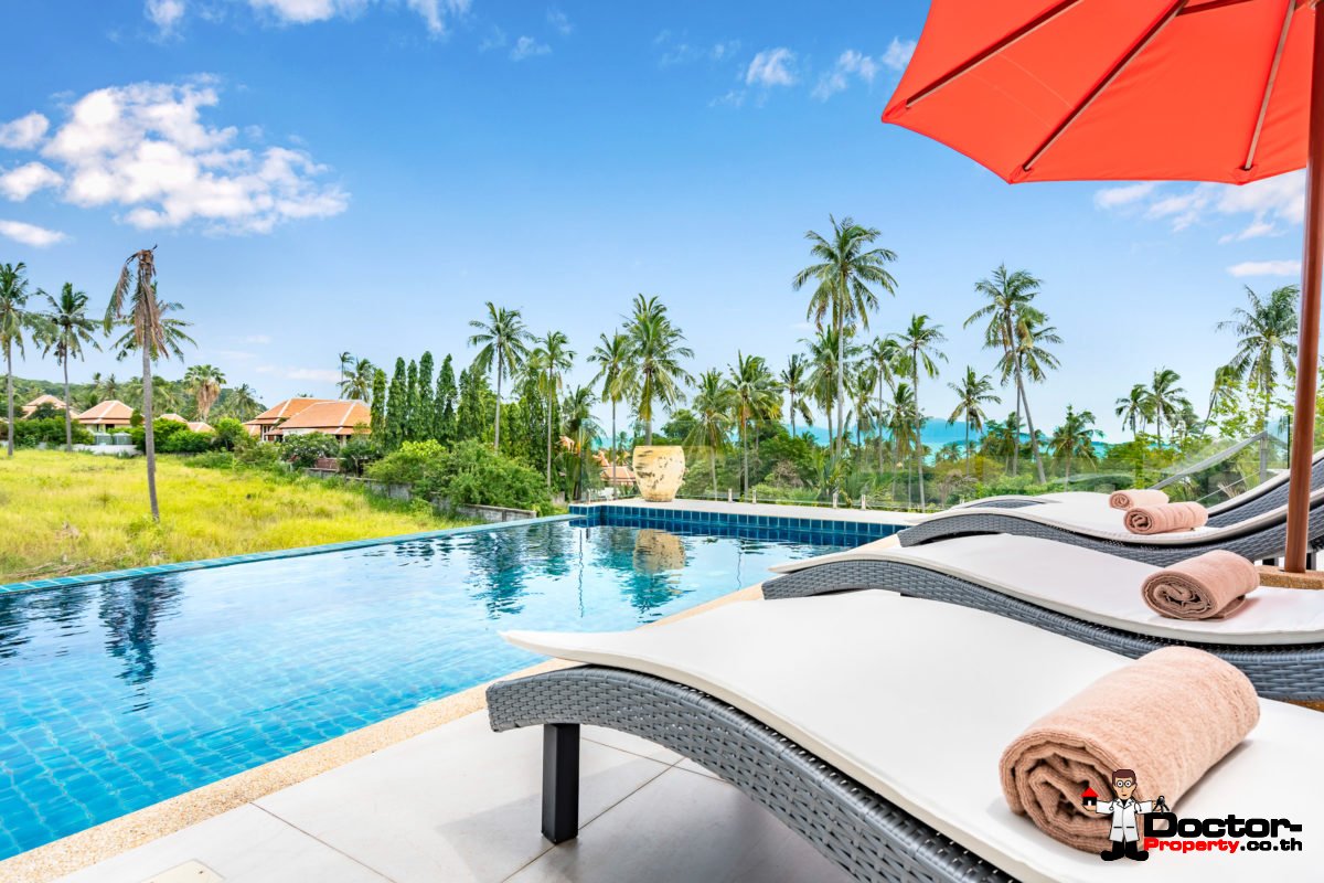 3 Bedroom Twin Villa, Sea View, Pool - Bang Rak, Koh Samui - For Sale