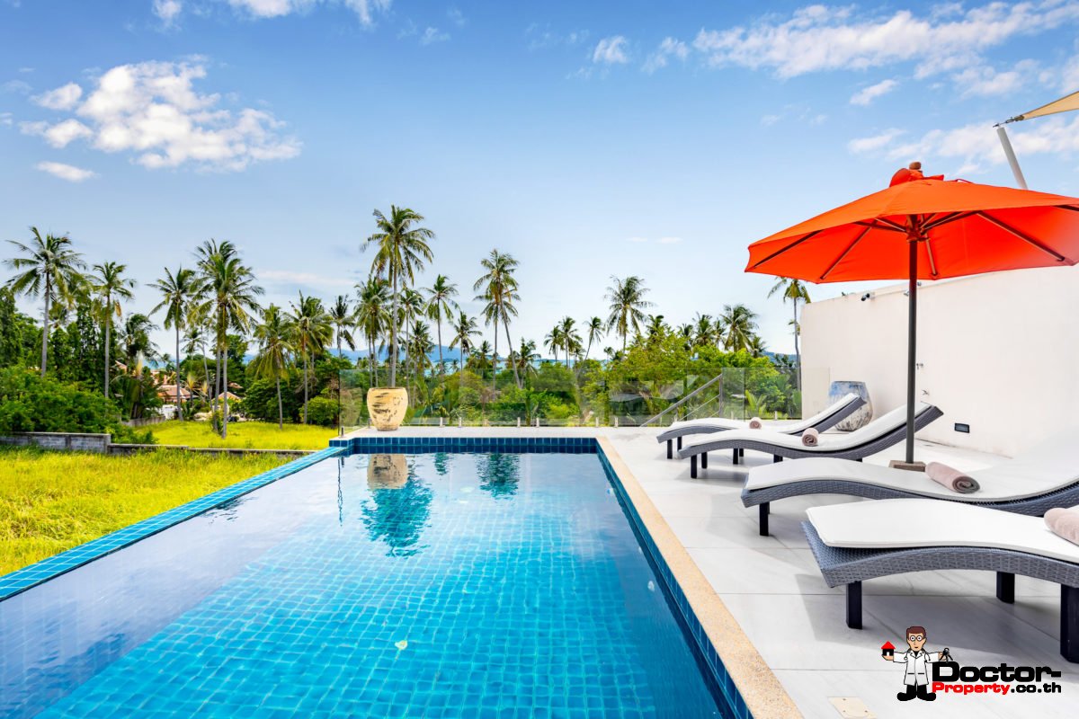 3 Bedroom Twin Villa, Sea View, Pool - Bang Rak, Koh Samui - For Sale