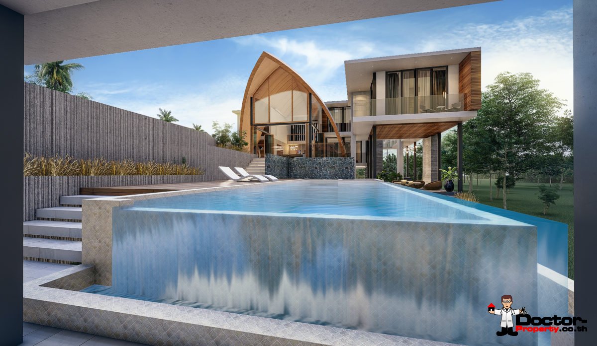 New 4 Bedroom Villa with Pool, Sea View - Laem Sett, Koh Samui - For Sale