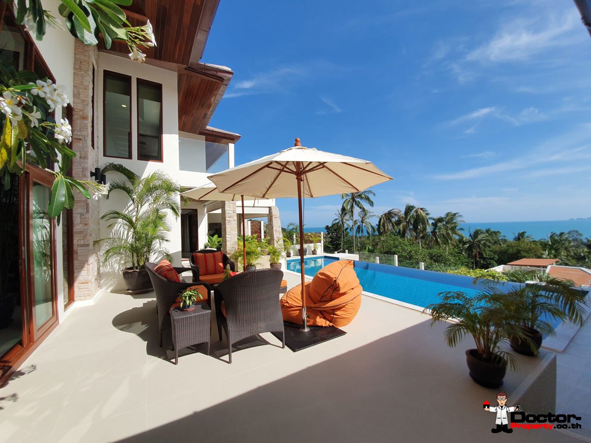 4 Bedroom Pool Villa with Seaview - Bang Por, Koh Samui - For Sale