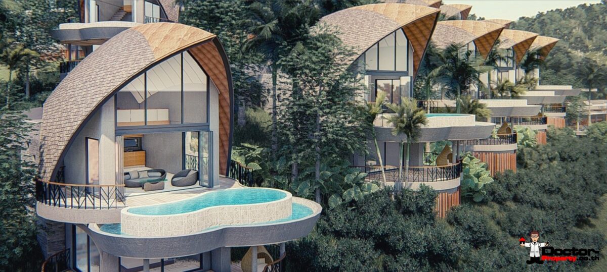 New 2 Bedroom Pool Villa with Sea View - Laem Set - For Sale