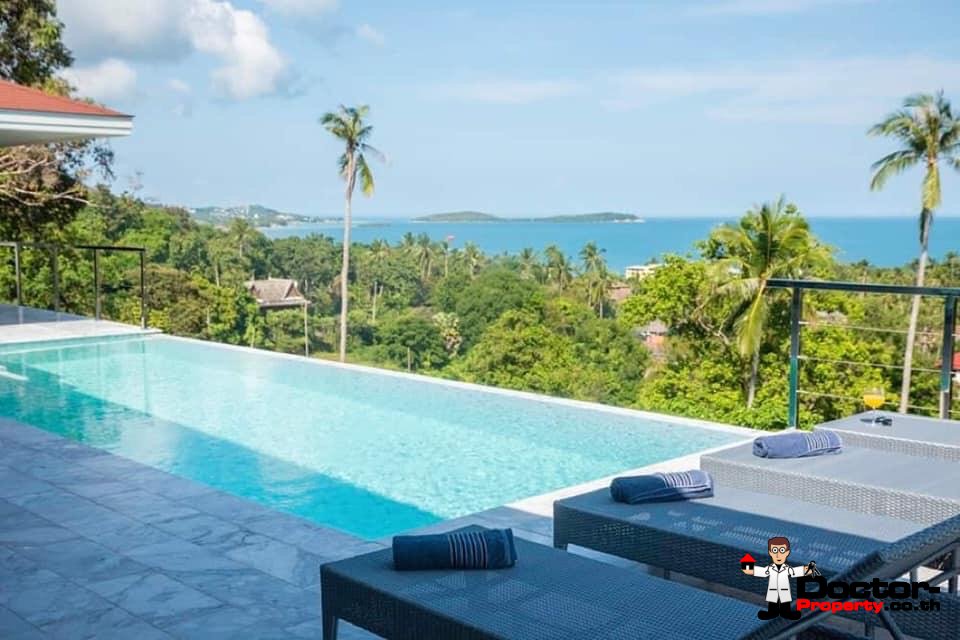 New 3 Bedroom Villa with Sea View - Chaweng - Koh Samui - for sale