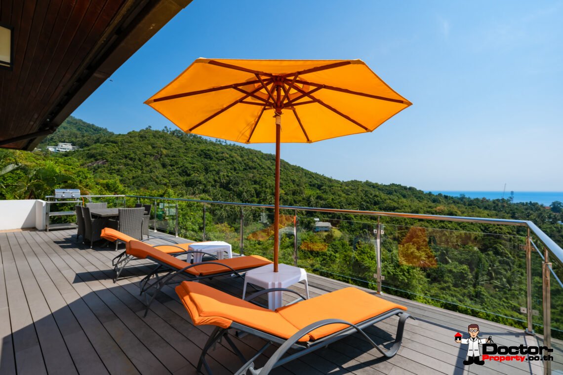 4 Bedroom Sea View Villa – Lamai, Koh Samui – For Sale