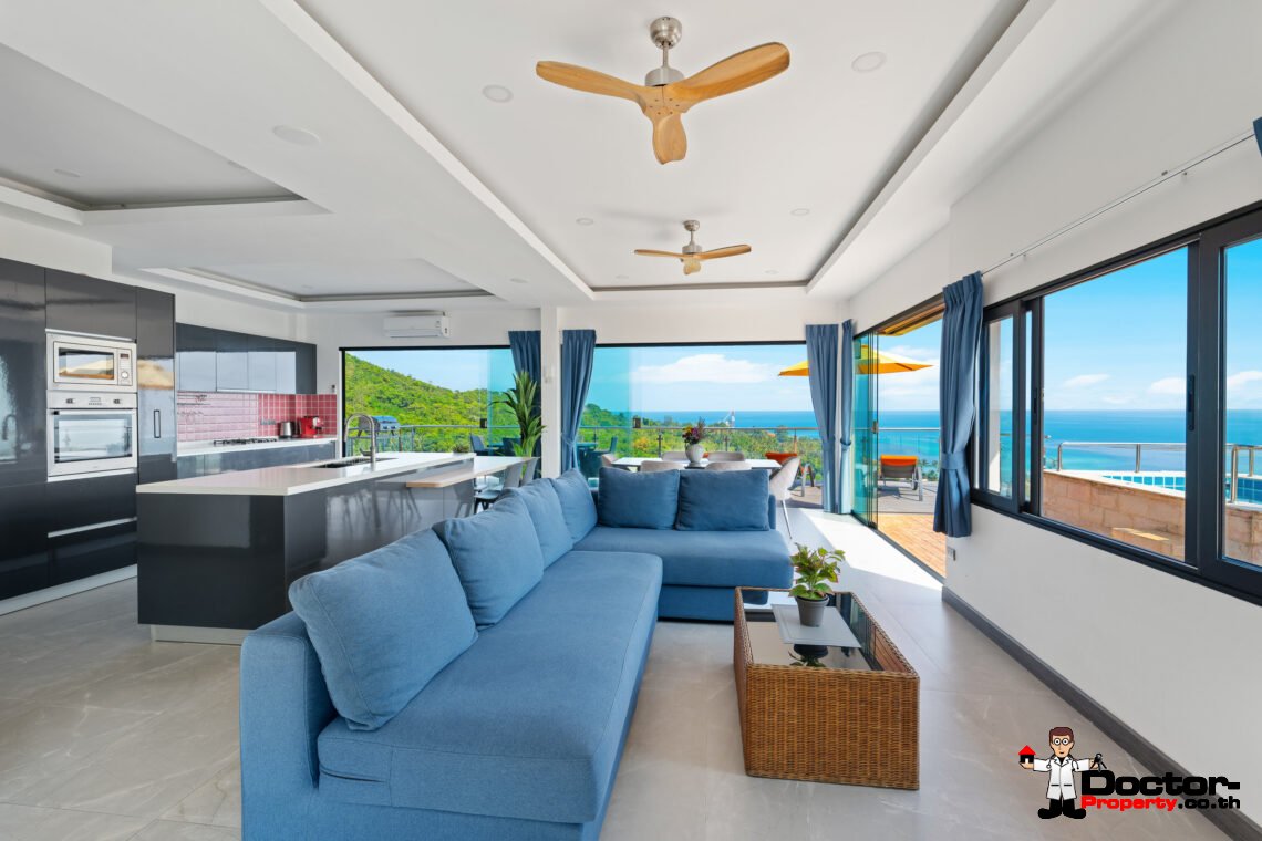 4 Bedroom Sea View Villa – Lamai, Koh Samui – For Sale