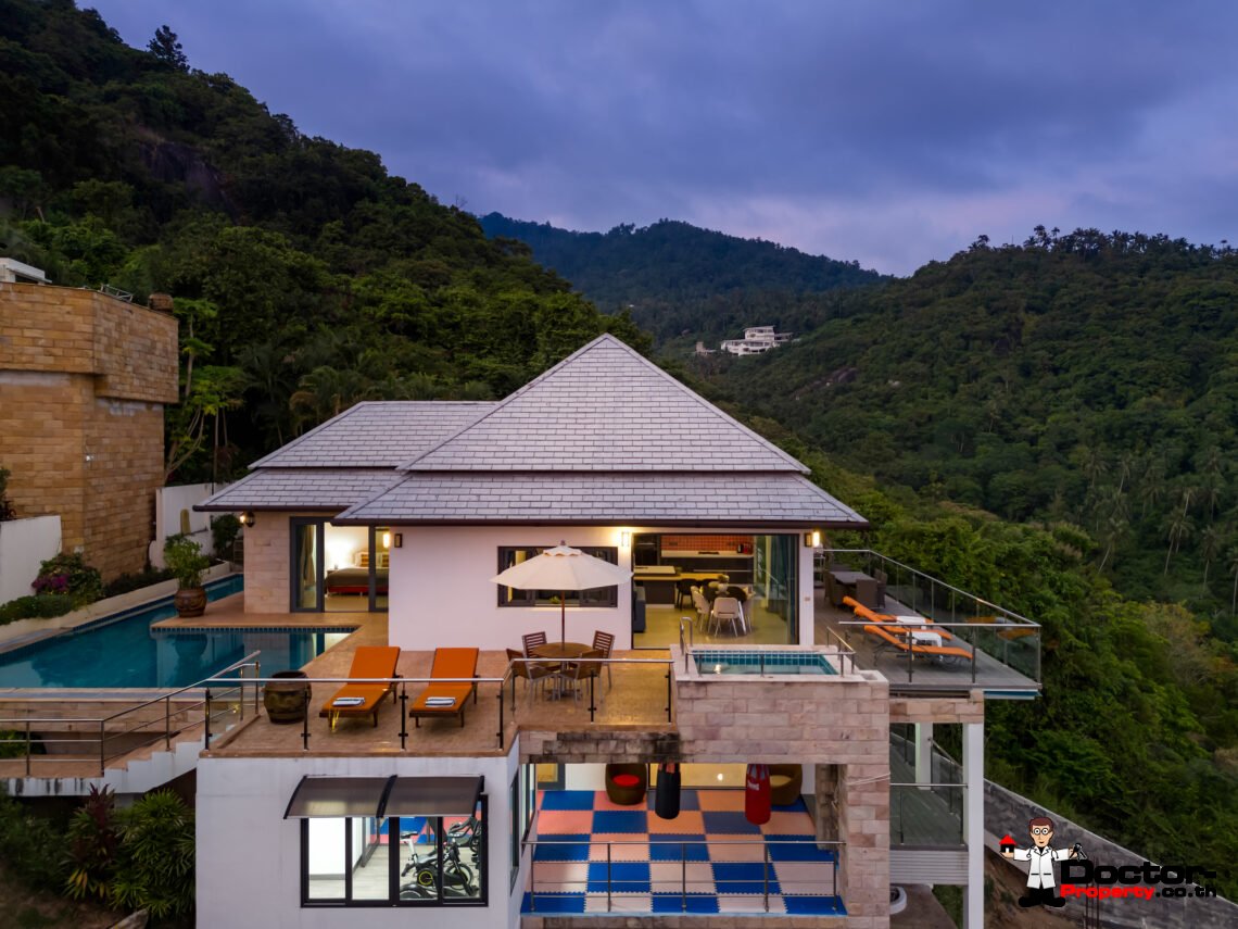 4 Bedroom Sea View Villa – Lamai, Koh Samui – For Sale