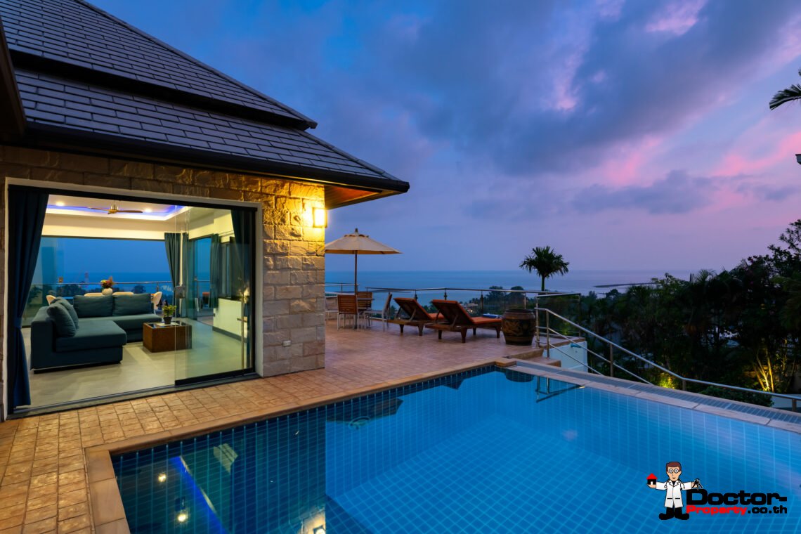 4 Bedroom Sea View Villa – Lamai, Koh Samui – For Sale