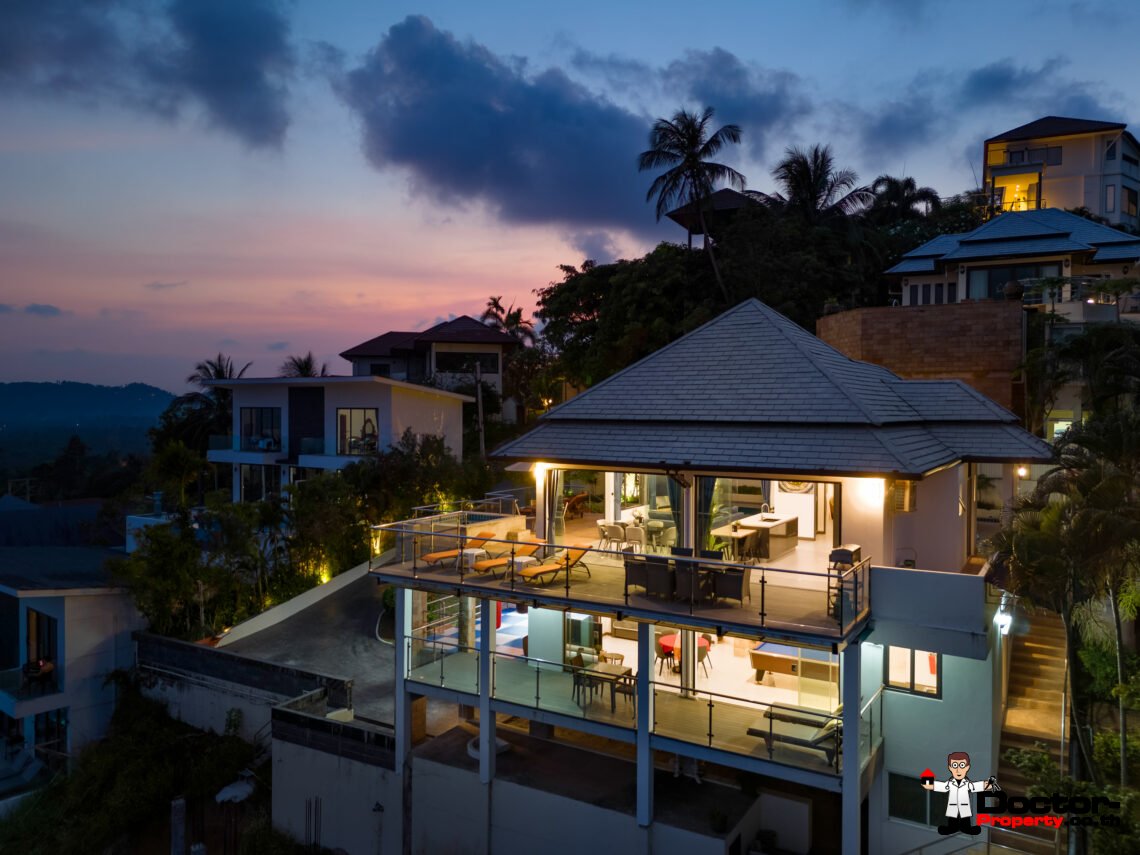 4 Bedroom Sea View Villa – Lamai, Koh Samui – For Sale