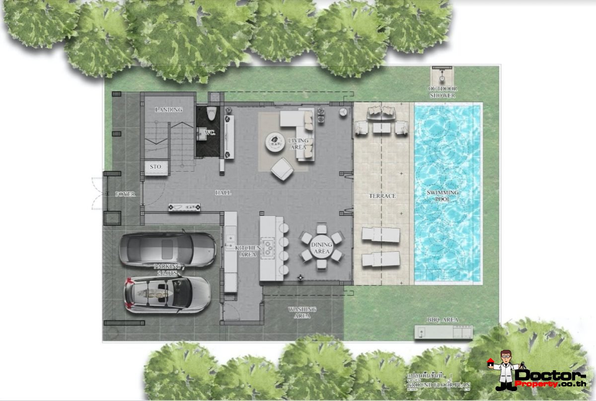 New 3 Bedroom Pool Villa - Chaweng - Koh Samui - for sale
